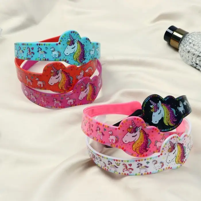 Ободок для волос «Счастливый единорог», 4.5 см, МИКС Ободок для волос «Счастливый единорог», 4.5 см, МИКС