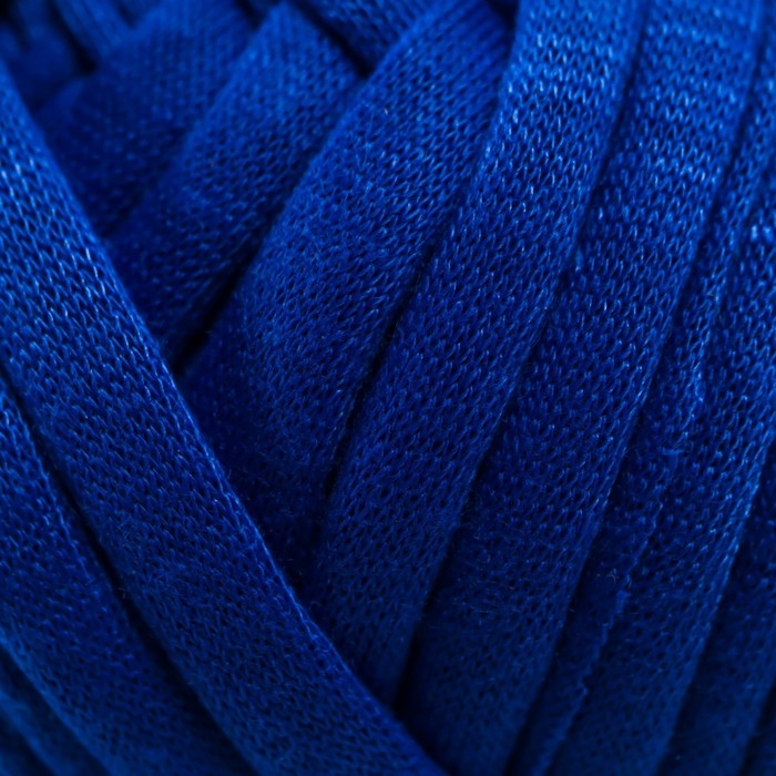 Пряжа трикотажная 100% хлопок Пряжа трикотажная 100% хлопок "Лентино mini" 100 гр 40 м цвет 21 синий