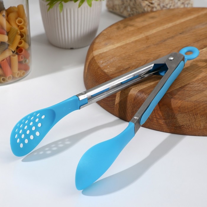 Щипцы гарнирные «Горох», 26 см, цвет МИКС Щипцы гарнирные «Горох», 26 см, цвет МИКС