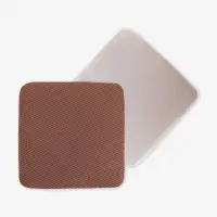 Набор заплаток для одежды, квадратные, клеевые, 4.3&times;4.3 см, 4 шт., бежевый