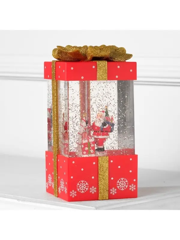 Светодиодная фигура &laquo;Подарок красный&raquo; 10&times;19&times;10 см, пластик, от батареек ААх3, USB, свечение тёплое белое