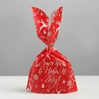 Мешок подарочный «Счастья в Новом году», 16 х 13 см