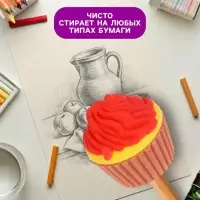 Ластик фигурный &laquo;Пирожное&raquo;, насадка на карандаш, МИКС