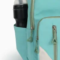 Рюкзак школьный на молнии, с отделами, карманами, размер 31&times;18&times;44 см, бирюзовый