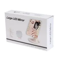 Зеркало KZ-06 настольное с подсветкой, 16 LED, сенсорное управление, 26.5&times;16&times;12 см, белое