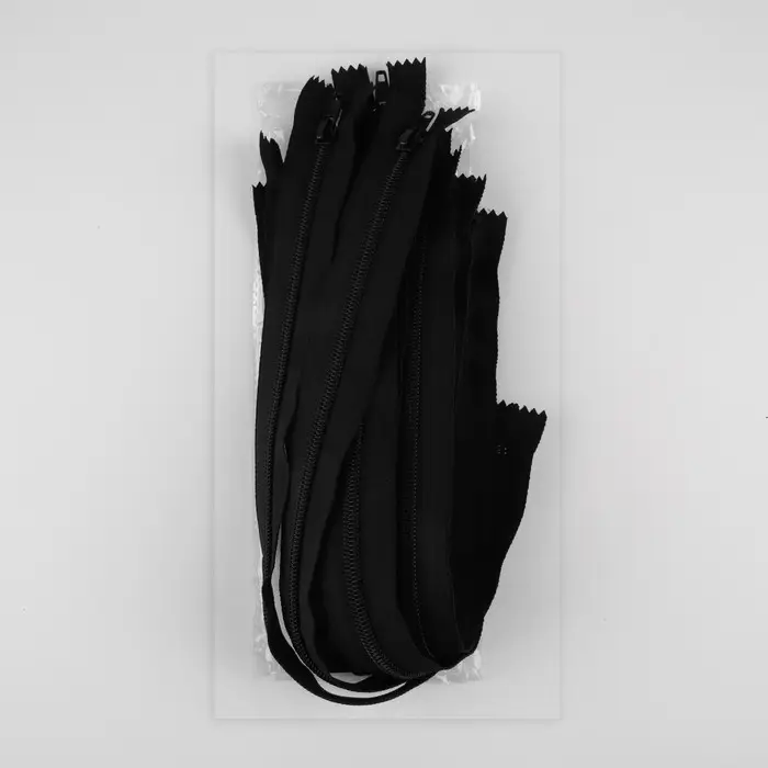 Молния «Спираль», №7, неразъёмная, обувная, замок автомат, 40 см, цвет чёрный, цена за 1 штуку