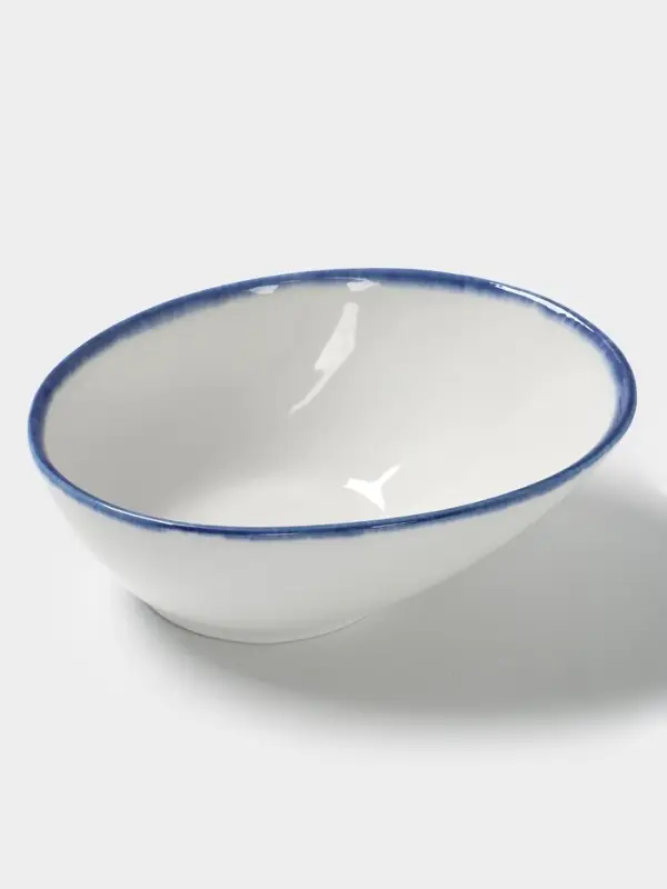 Салатник Magistro Blue Lagoon, 550 мл, 18.1&times;14.2 см, фарфор, белый