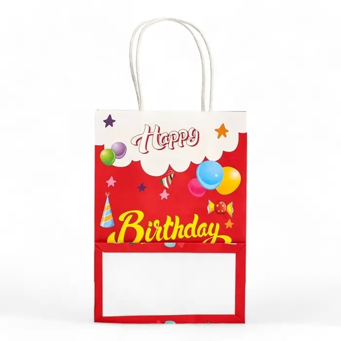 Пакет крафт Happy Brithday 120 г/м 15×8×21 см Пакет крафт Happy Brithday 120 г/м 15×8×21 см