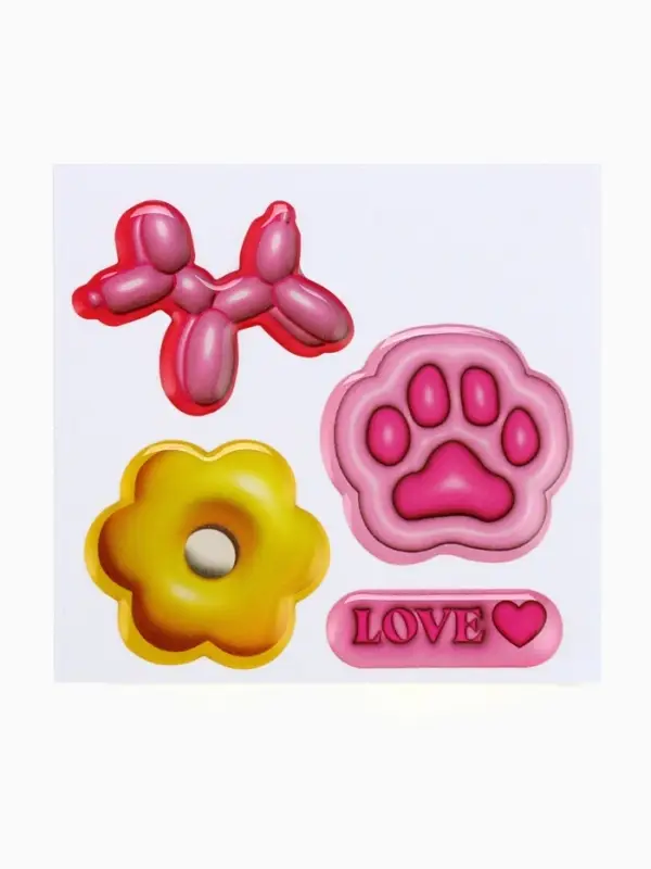 Объёмные 3D стикеры на телефон «Любовь», 4 шт, 3 х 3 см Объёмные 3D стикеры на телефон «Любовь», 4 шт, 3 х 3 см