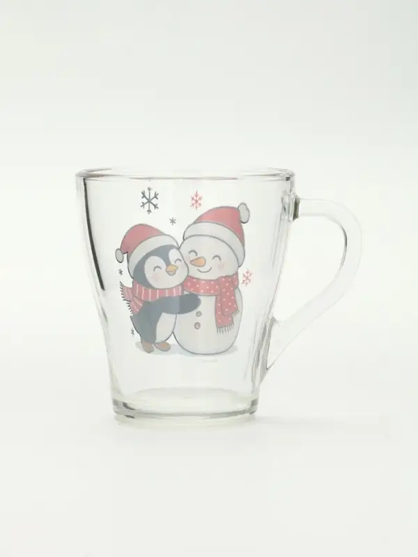 Кружки стеклянные новогодние &laquo;Персонажи&raquo;, набор 2 шт.