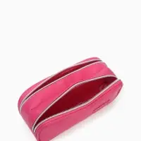 Косметичка - пенал на молнии с двумя отделами, малиновая