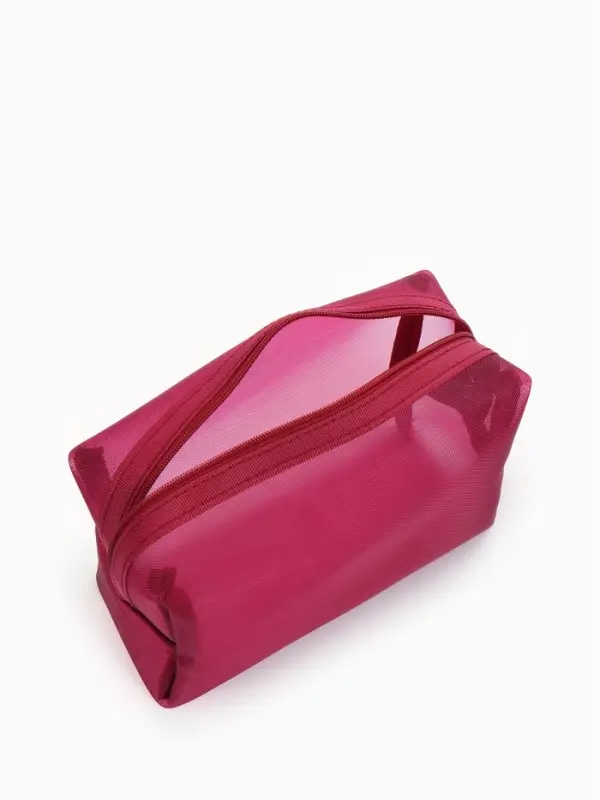 Косметичка дор Сетка 18*7,5*10, отд на молнии, бордовый Косметичка дор Сетка 18*7,5*10, отд на молнии, бордовый