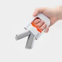 Мини швабра с насадкой ПВА с отжимом, насадка 14х3, серо-оранжевая