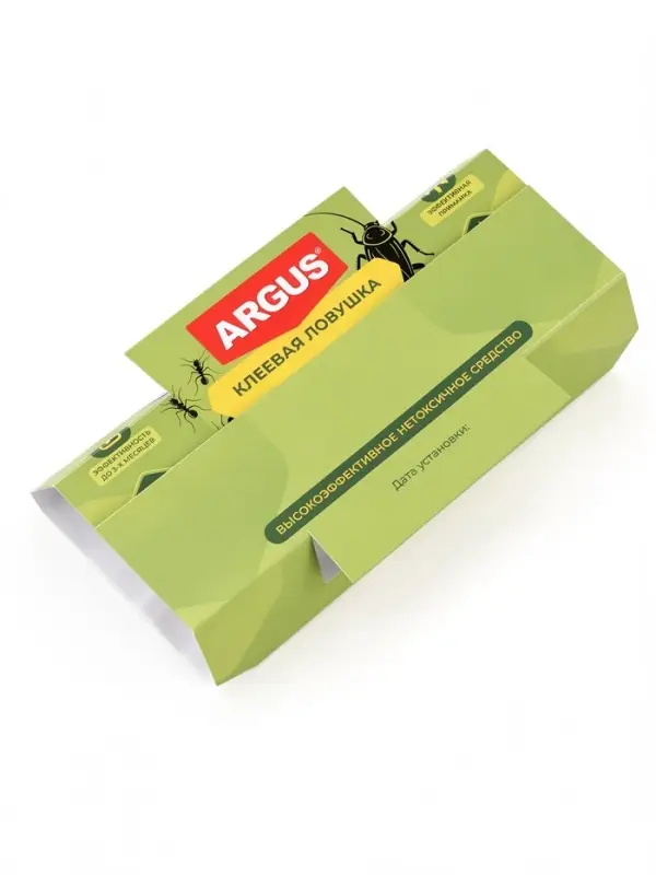 Клеевая ловушка ARGUS от тараканов домик, набор 4 шт.