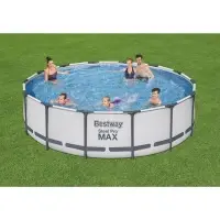 Бассейн каркасный Steel Pro MAX, 427&times;107 см, фильтр-насос, лестница, тент, круглый, 56950 Bestway
