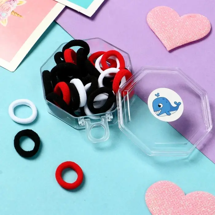 Резинки для волос  Резинки для волос "Махрушка океан" (набор 30 шт) 1,5 см