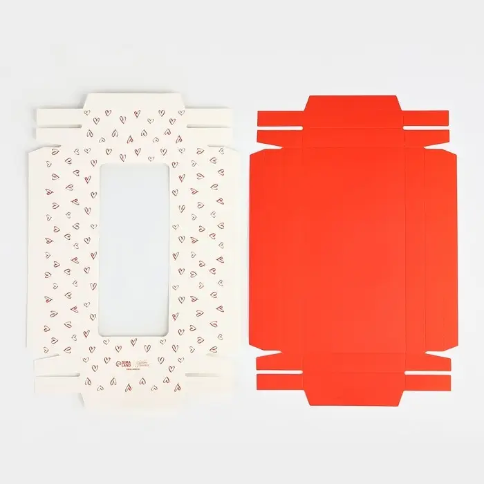 Коробка для шоколада «Сердечки», с окном, 9.4 х 1.7 х 18.4 см Коробка для шоколада «Сердечки», с окном, 9.4 х 1.7 х 18.4 см