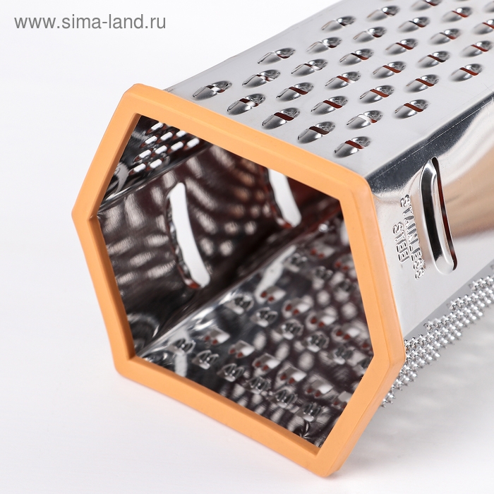 Тёрка шестигранная Доляна «Деревенька», 12×10×23 см, цвет коричневый Тёрка шестигранная Доляна «Деревенька», 12×10×23 см, цвет коричневый