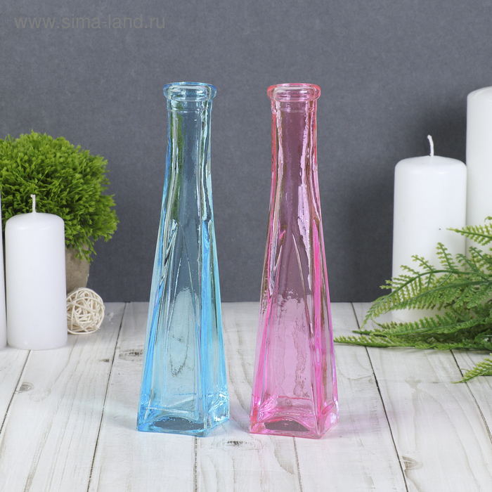 Ваза Ваза "Стрелки" прозрачная 20х4,3х4,3 см 0,1 л, микс