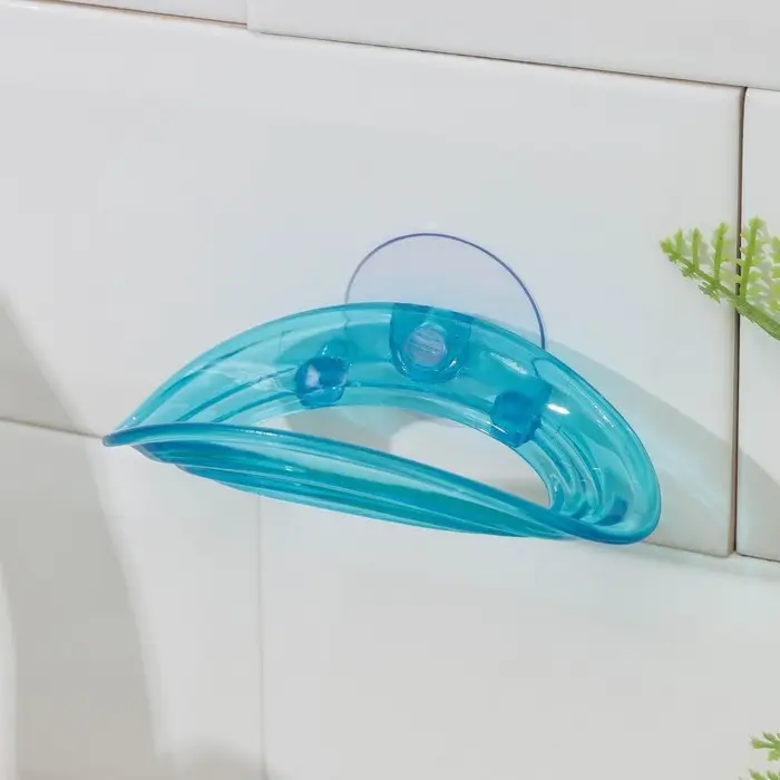 Мыльница настенная на присоске, 11×7×4 см, цвет МИКС