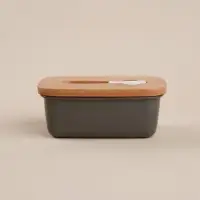 Маслёнка SL Home &laquo;Каса Перфекто&raquo;, с ножом для масла, бамбуковая крышка, 15&times;10&times;5.5 см