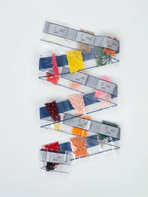 Алмазная мозаика с полным заполнением на холсте &laquo;Щенок и осень&raquo;, 15&times;21 см