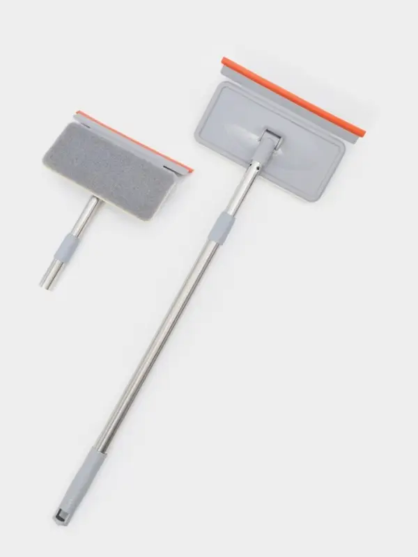 Окномойка "Топ" 2-х секционный черенок, выс 75 см, съемная насадка велюр, водосгон