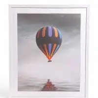 Фоторамка ПВХ на 1 фото Ellis 40&times;50 см, с паспарту, белый (пластиковый экран)