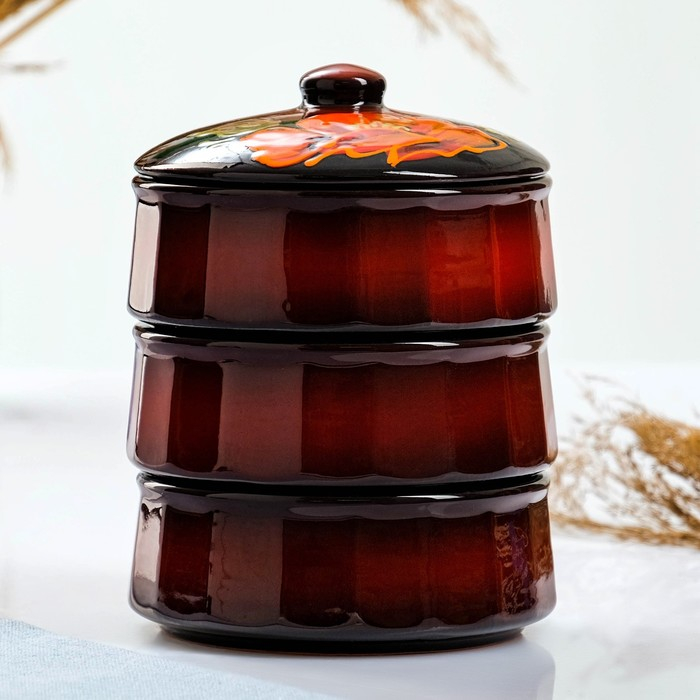 Набор для холодца  Набор для холодца "Малыш" 3х0,3л, мак на черном