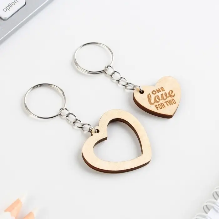 Брелок для ключей парный «Вместе навсегда», деревянный, 9 х 15 см