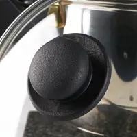 Крышка для сковороды и кастрюли Доляна, d=18 см, нержавеющий обод, пластиковая ручка, стекло, прозрачная