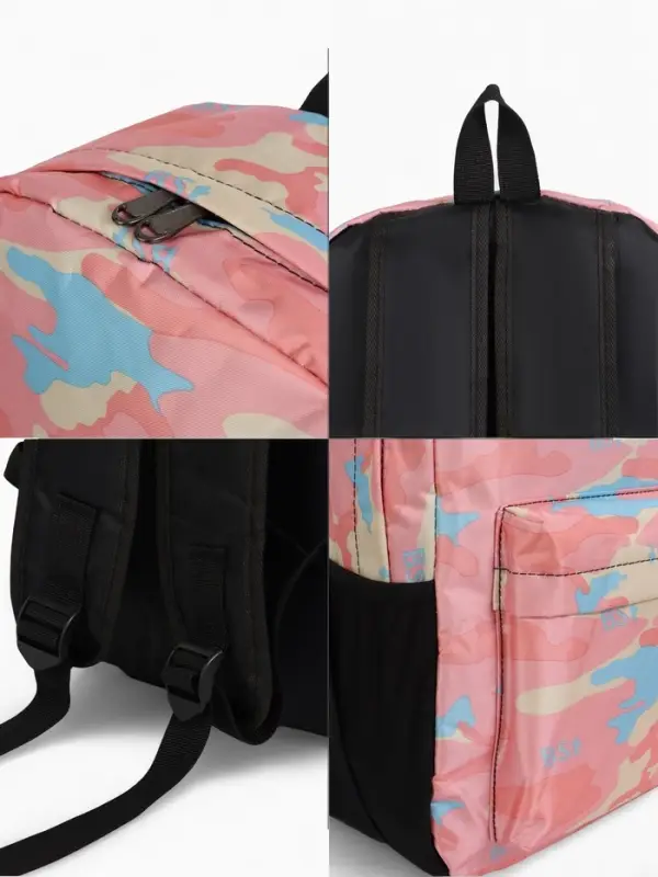 Рюкзак школьный для девочки, 3 кармана, 30&times;13&times;42 см, розовый