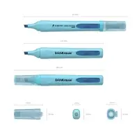 Маркер текстовыделитель ErichKrause Liquid Visioline V-14 Pastel, 0.6-4.0 мм, жидкие чернила на водной основе, голубой