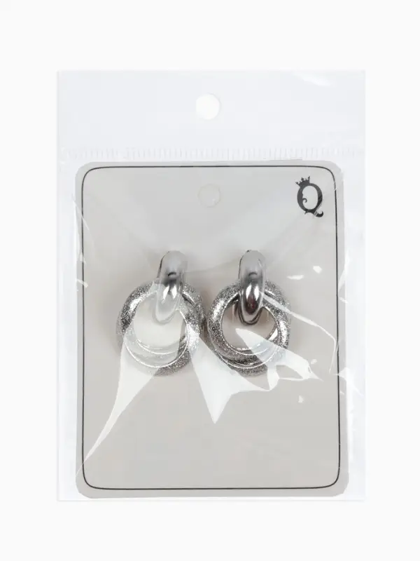 Серьги металл &laquo;Фьюче&raquo;, круги плетения, цвет серебро