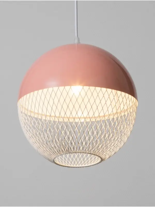 Светильник потолочный BayerLux Lina, 1&times;40 Вт, Е27, светло-розовый, 26&times;26&times;32 см