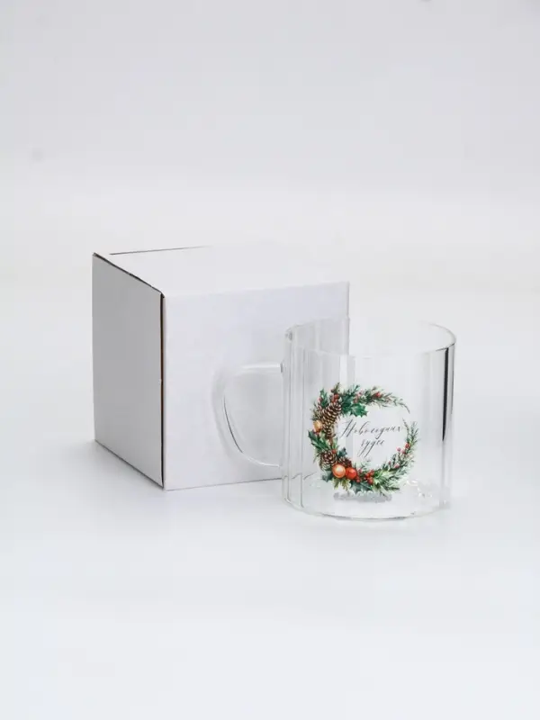 Кружка стеклянная «Новогодних чудес», 650 мл