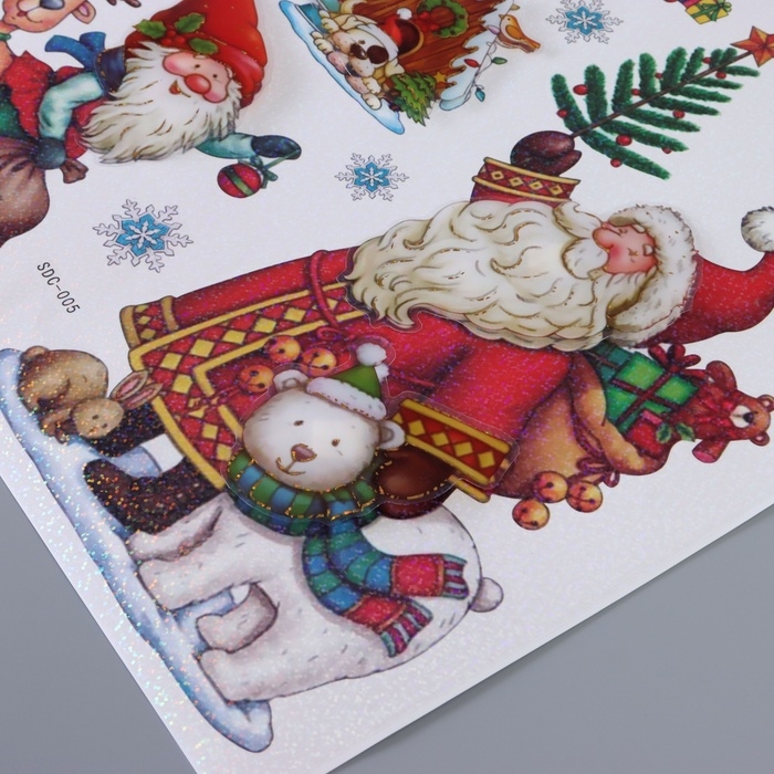 Наклейка пластик интерьерная Наклейка пластик интерьерная "Друзья в Новый год" 55х35 см