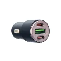 Переходник автомобильного зарядного устройства на 2 Type-C PD45W + USB QC3.0 NZ6 HOCO черный