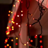 Гирлянда &laquo;Бахрома&raquo; 4&times;0.6 м, IP44, тёмная нить, 180 LED, свечение красное, 8 режимов, 220 В