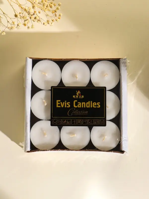 Набор чайных свечей 18 шт, d 37 мм, 15 гр, 3 часа горения Набор чайных свечей 18 шт, d 37 мм, 15 гр, 3 часа горения