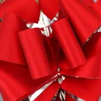 Подарочный бант - шар №5, красный шик, для упаковки подарков