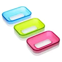 Мыльница с поддоном, тм VETTA, пластик, 11,5х7,6х2,7см, 3 цвета