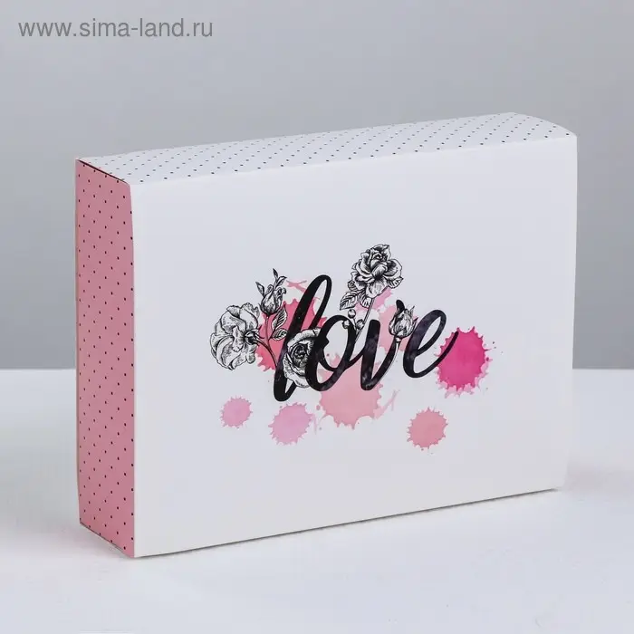 Коробка кондитерская, упаковка «Love», 20 х 15 х 5 см Коробка кондитерская, упаковка «Love», 20 х 15 х 5 см