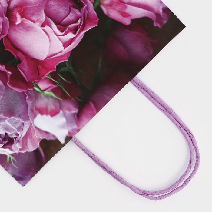 Пакет крафт «Пионы», 22 х 12 х 27 см, 1 шт Пакет крафт «Пионы», 22 х 12 х 27 см, 1 шт