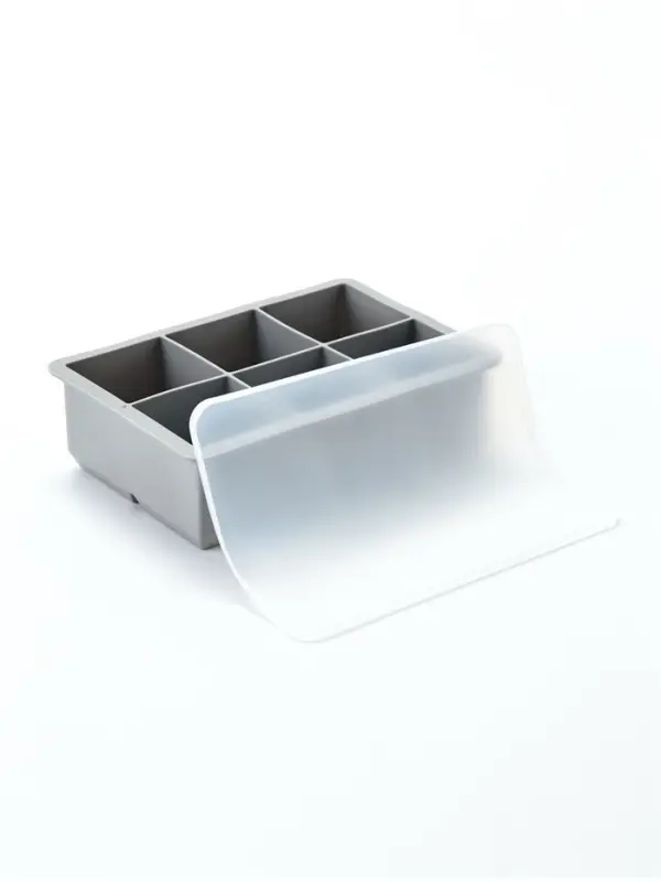 Форма для льда с крышкой &laquo;Заготовка&raquo;, 6 ячеек, 16.5&times;11.5&times;5.5 см, силикон, серая