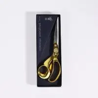 Ножницы закройные TEIRA, скошенное лезвие, 10", 25 см, цвет золотой