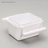 Кормушка для птиц, 7.5&times;5.5&times;9 см, внутренняя, пластик, белая