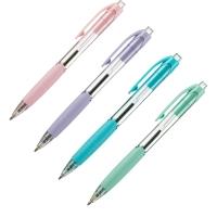 Ручка шариковая автомат. Deli Every,EQ41-BL,син,пул нак.0,7мм,4 цв.корп,асс