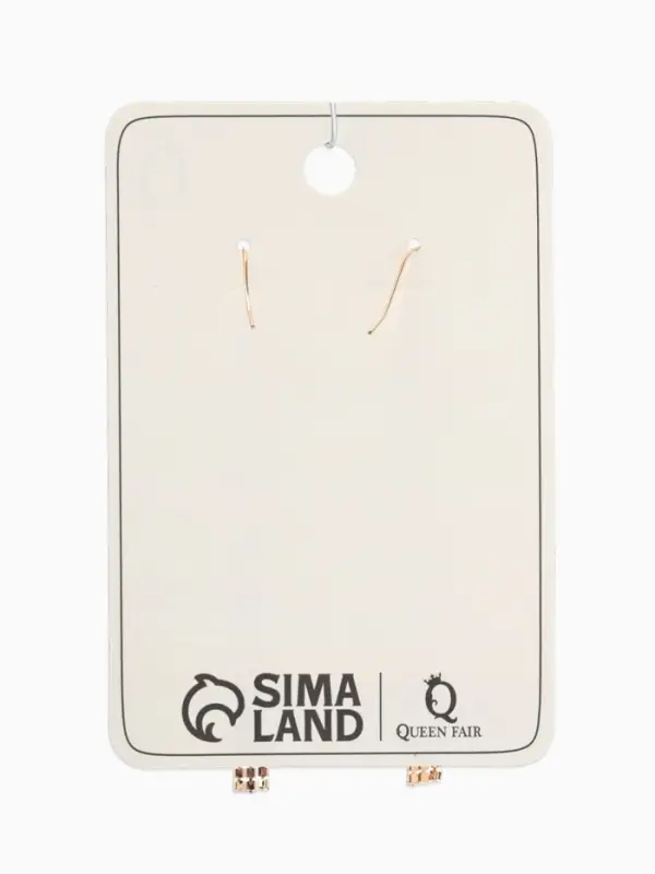 Серьги висячие со стразами &laquo;Вечерние&raquo;, нить и кольцо, белые в золоте,10 см