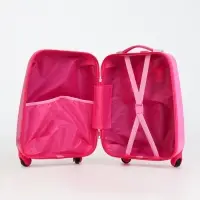 Чемодан детский на колёсах 29 л (XS), на молнии, розовый